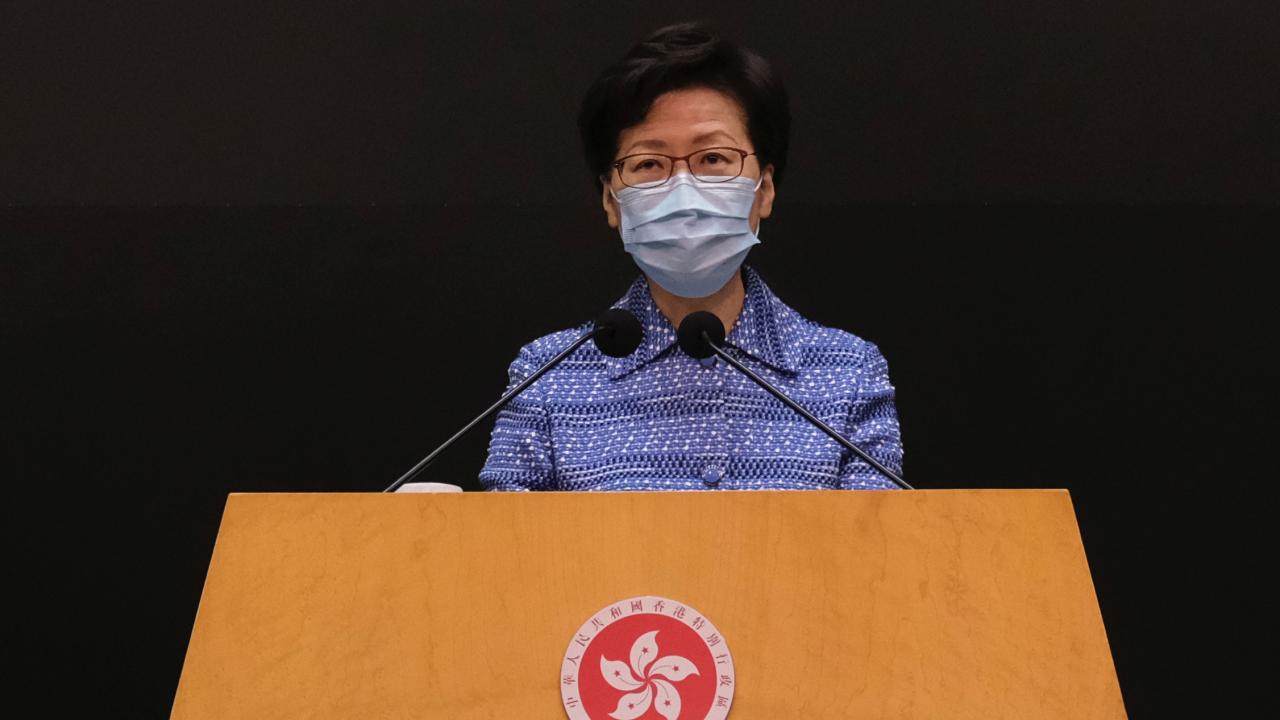 香港行政長官が会見 「国家安全法」を擁護（提供：ロイター/アフロ）
