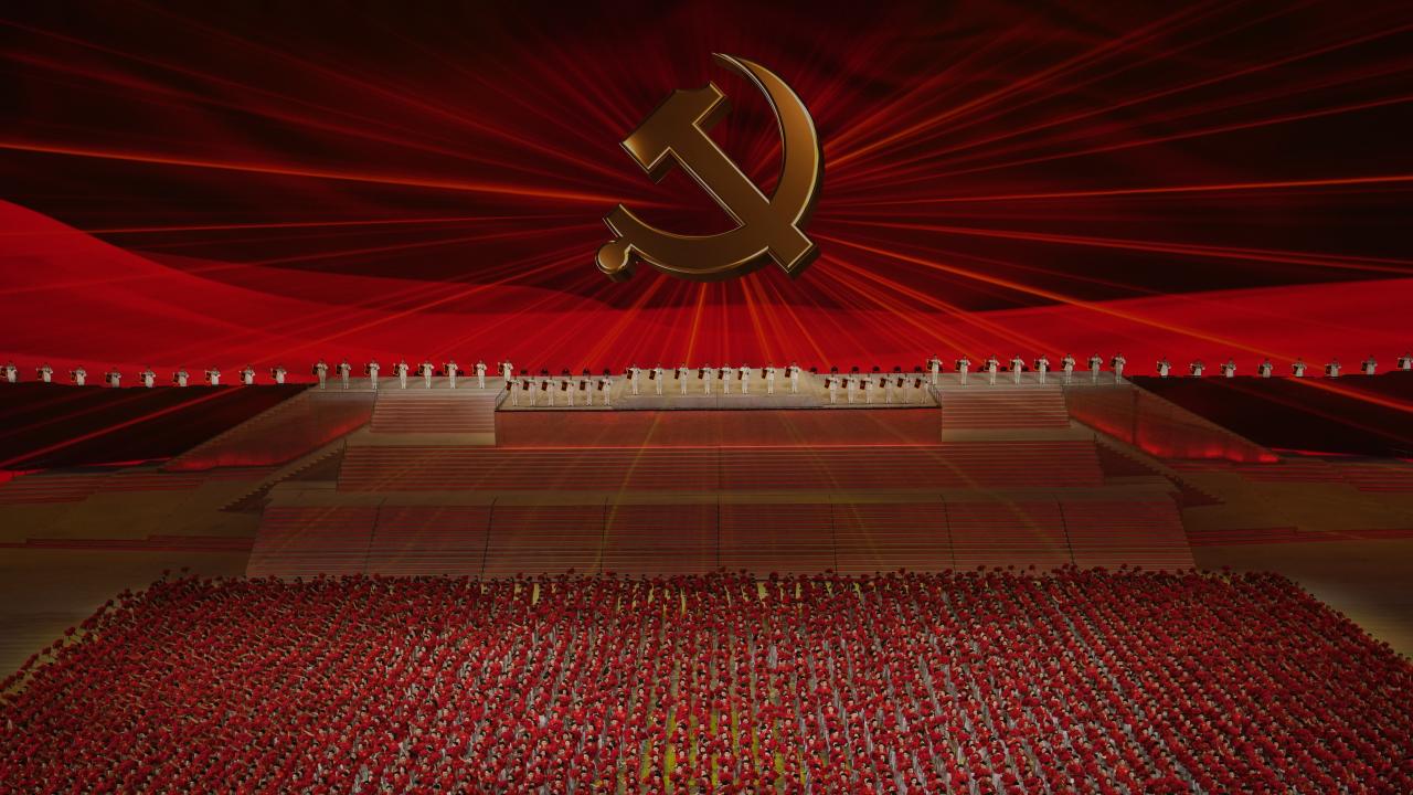 中国共産党100周年祝賀文芸公演（写真：AP/アフロ）