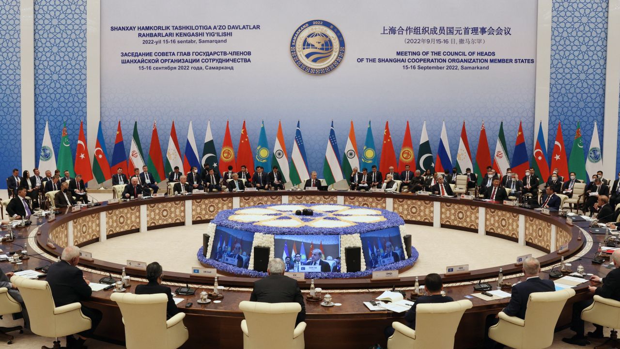Meeting of the Council of Heads of the Shanghai Cooperation Member States (SCO) held in Uzbekistan (Photos: Representative photographer/Reuters/Aflo)